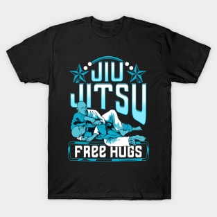 Funny Jiu Jitsu Free Hugs Pun BJJ Martial Arts T-Shirt